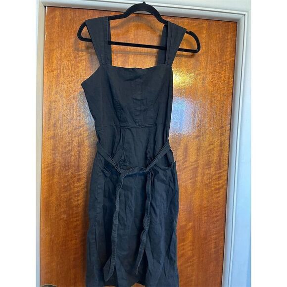 Elie Tahari Dresses & Skirts - Elie Tahari Women's Black Linen Blend Belted Jumpsuit Dress Size 10